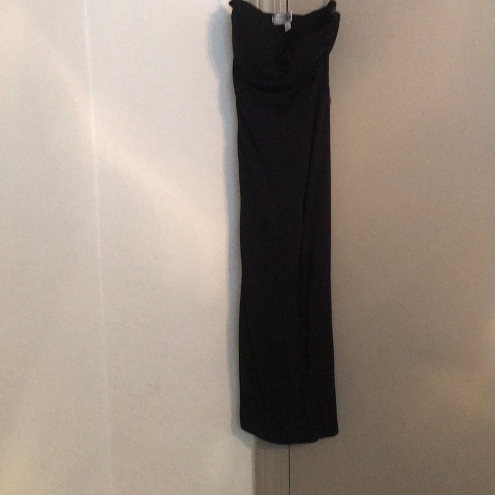 Strapless black dress